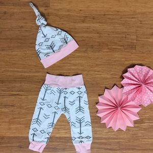 Matching baby pant and hat